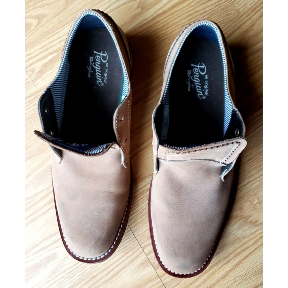 Original Penguin Men's WADE TAN Footwear 8.0  Genuine Leather Lace Up Soft Suede - Picture 9 of 16